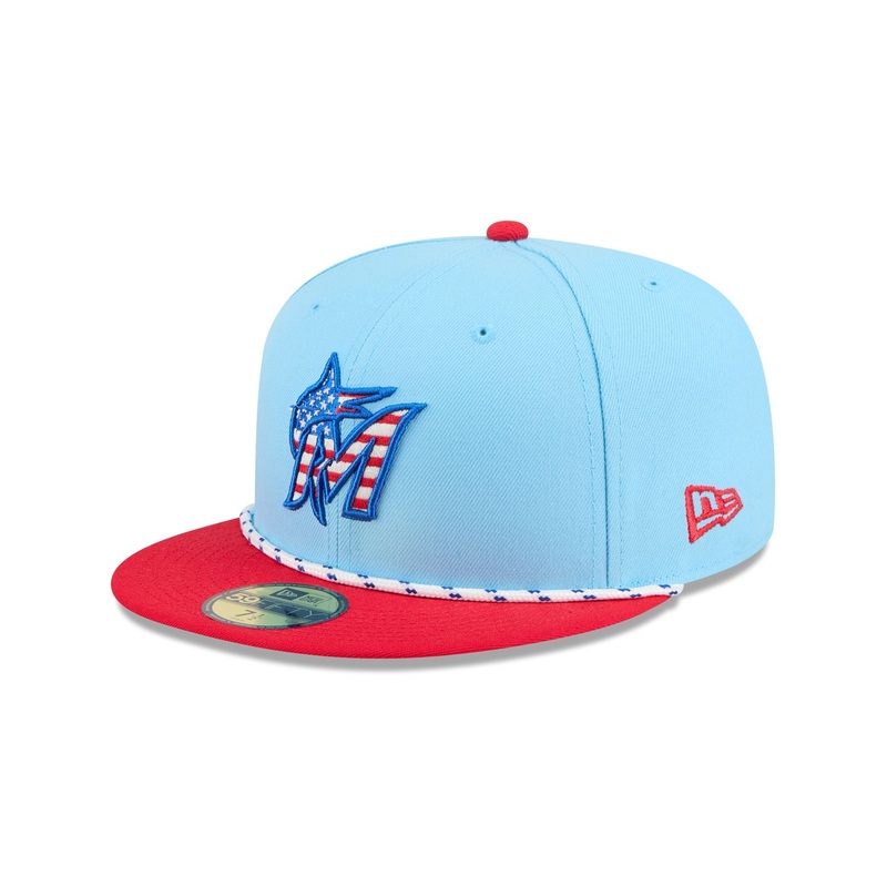 Miami Marlins Independence Day 2025 59FIFTY Fitted Hat 7
