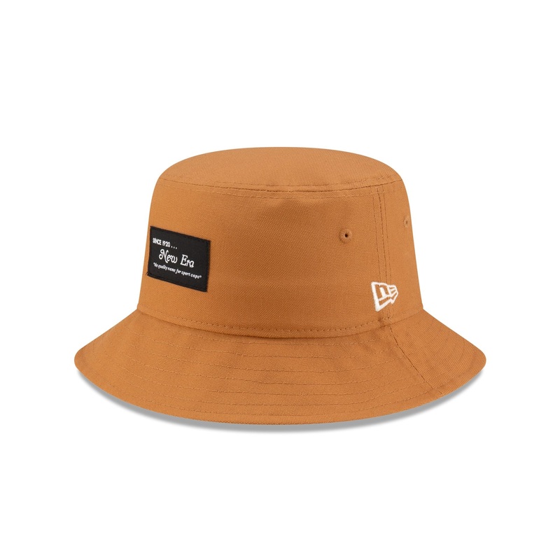 New Era Cap Brown Duck Canvas Bucket Hat S/M