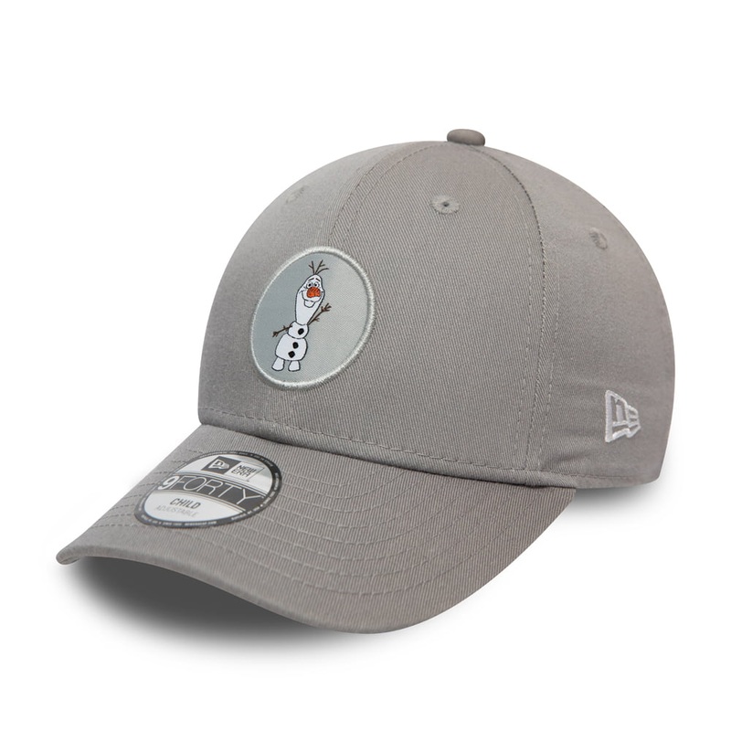 New Era Kids 9FORTY Olaf Baseball Cap – Disney Frozen Character Logo – Grey CHILD ADJ.
