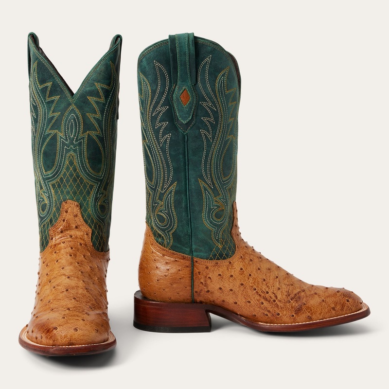 Ozzy Ostrich Boot Tan 7 D
