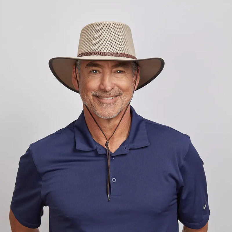 Soaker | Mens Breathable Wide Brim Sun Hat Eggshell SM