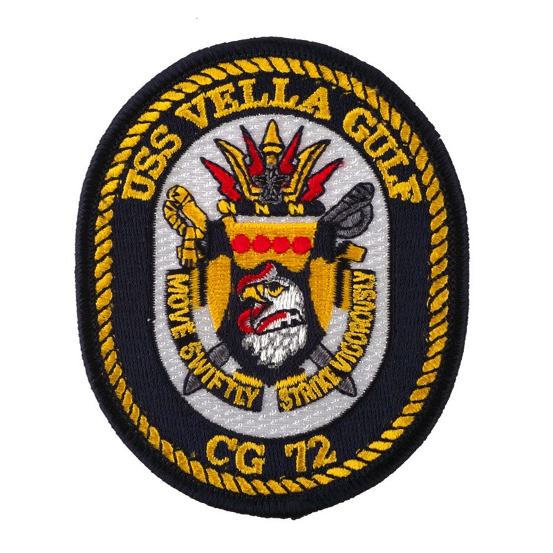 USS Rope Border Patches USS Vella Gulf One Size