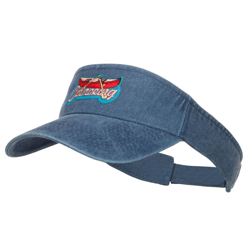 Canoeing Patched Washed Dyed Visor Navy One Size