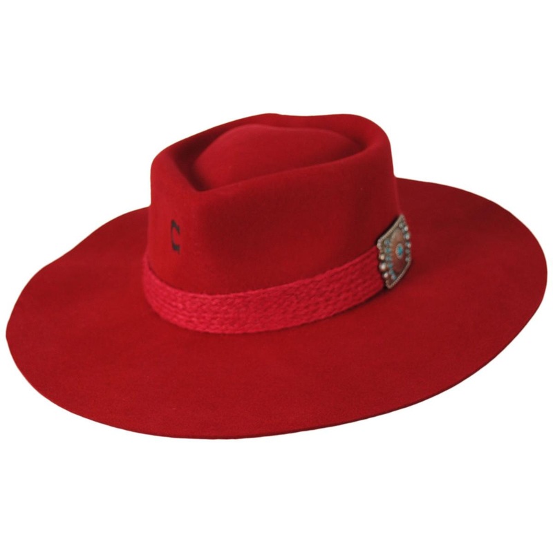 Fling Wool Felt Rancher Fedora Hat BLACK S