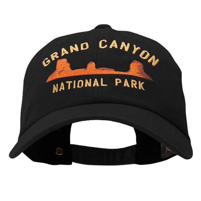 Grand Canyon Embroidered Unstructured Pigment Dyed Cotton Cap Black One Size