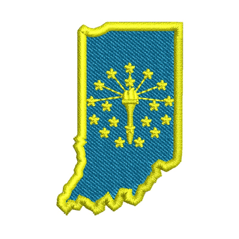 Indiana State Flag Map Symbol Default Title One Size