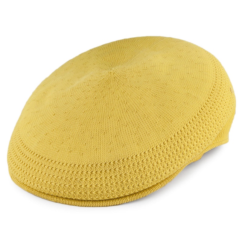 Kangol Tropic 504 Ventair Flat Cap – Yellow S