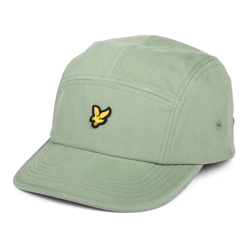 Lyle & Scott Hats Cotton Twill 5 Panel Baseball Cap – Moss Adjustable