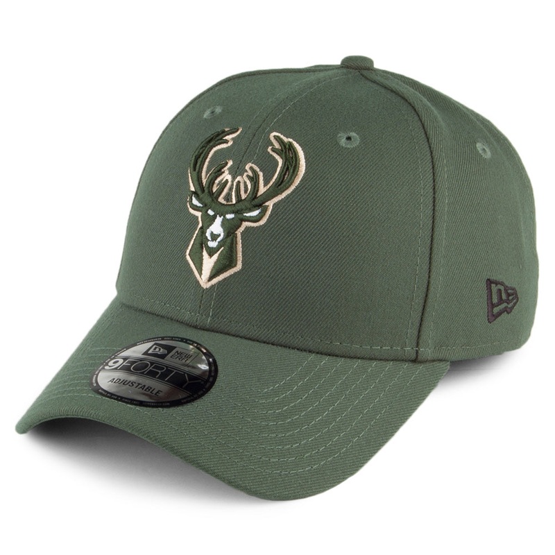 New Era 9FORTY Milwaukee Bucks Baseball Cap – NBA The League – Dark Green Adjustable
