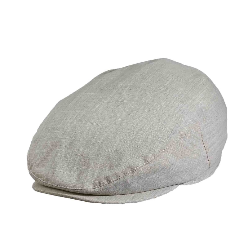 Stetson Hats Cotton Flat Driving Cap – Light Grey Light Grey Large (59 cm)