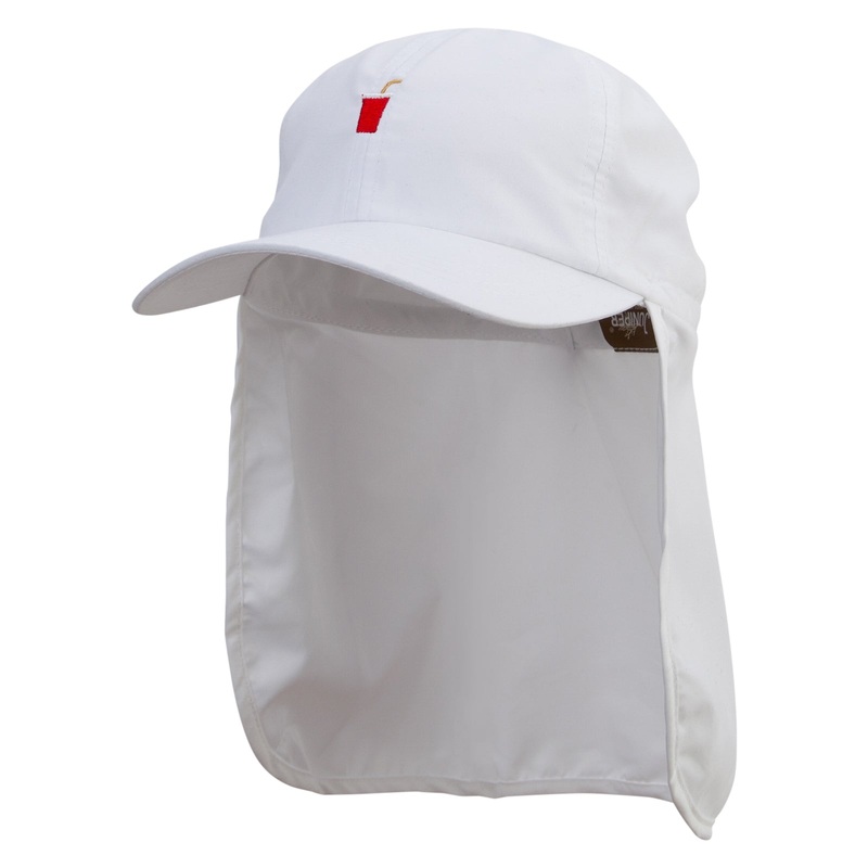USA Fast Food Beverage Logo Embroidered Flap Hats White One Size