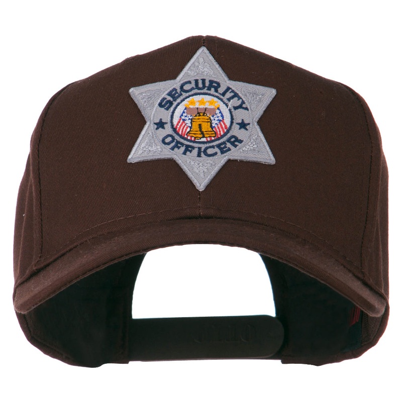USA Security Officer Patched High Profile Cap Brown One Size