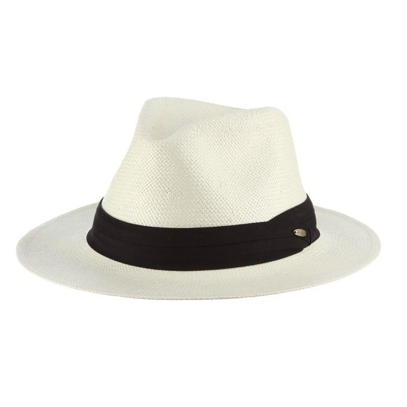 Woven White Toyo Panama Hat, up to 2XL – Scala Hats Ivory Small/Medium