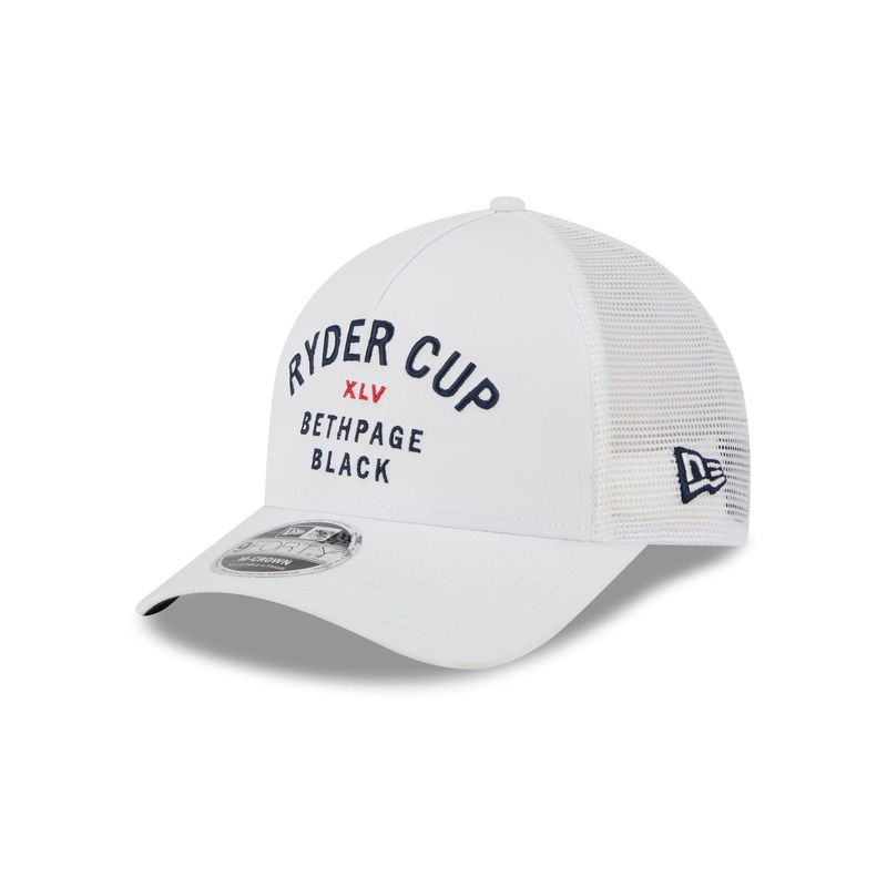 2025 Ryder Cup Minimalist White 9FORTY M-Crown A-Frame Trucker Hat One Size