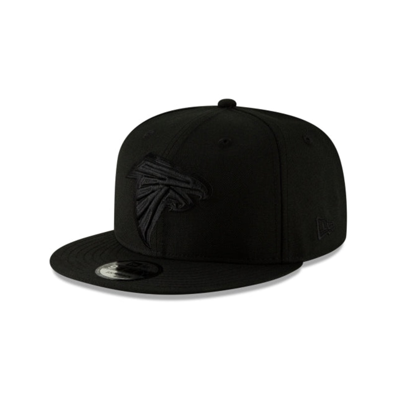 Atlanta Falcons Black On Black 9FIFTY Snapback Hat One Size