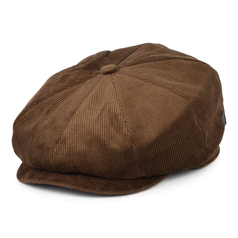 Brixton Hats Brood Corduroy Baggy Newsboy Cap – Brown Small-56cm