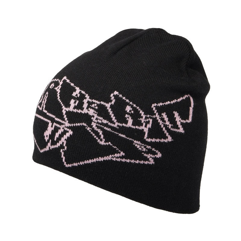 Carhartt WIP Hats Screwed Up Scripter Beanie Hat – Black-Light Pink 1-Size