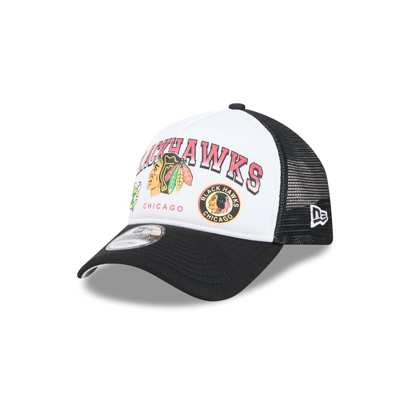 Chicago Blackhawks Sport Classics 9FORTY A-Frame Trucker Hat One Size