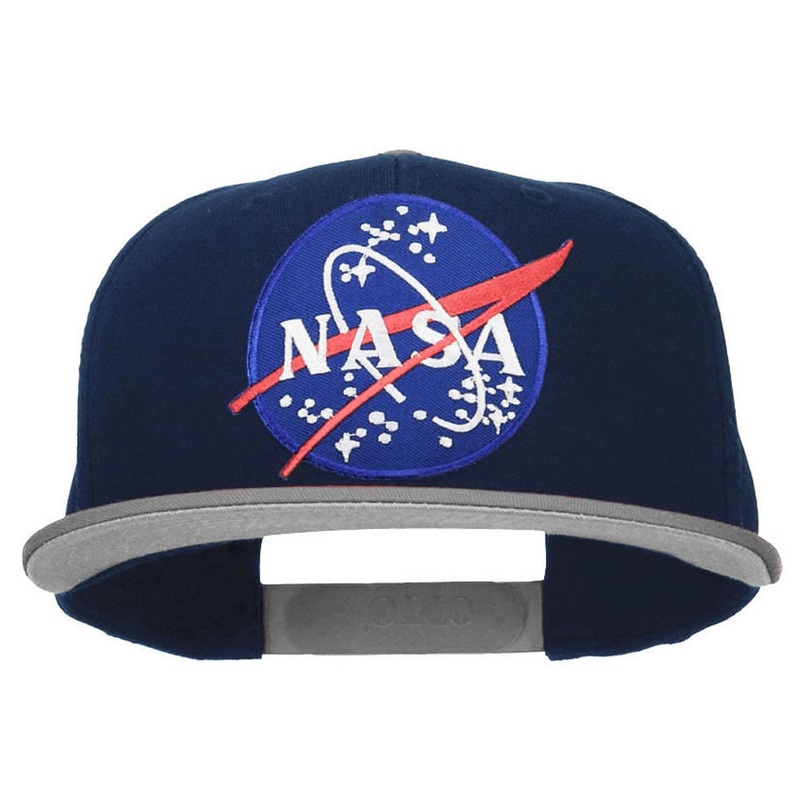 Lunar NASA Patched Two Tone Snapback Grey Navy One Size