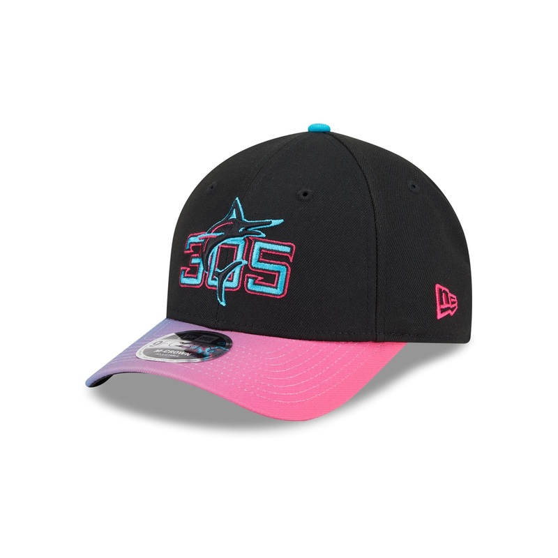 Miami Marlins City Connect 9FORTY M-Crown Snapback Hat One Size