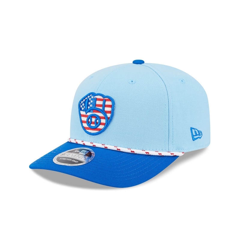 Milwaukee Brewers Independence Day 2025 9SEVENTY Stretch-Snap Hat One Size