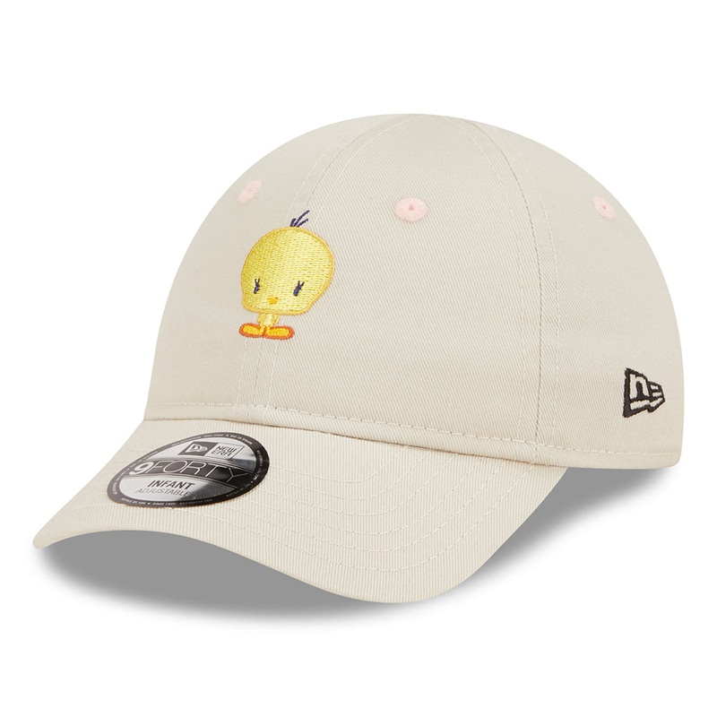 New Era Baby 9FORTY Tweety Bird Baseball Cap – Chibi Looney Tunes – Stone Infant 1-Size