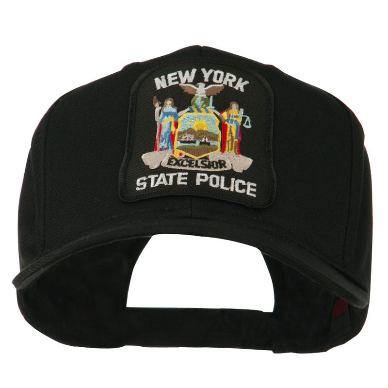 New York State Police Patched Twill Pro Style Cap Black One Size