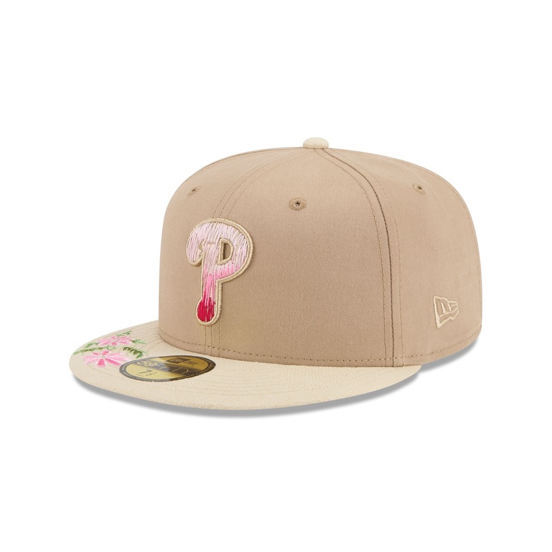 Philadelphia Phillies Hand Stitched Floral 59FIFTY Fitted Hat 7