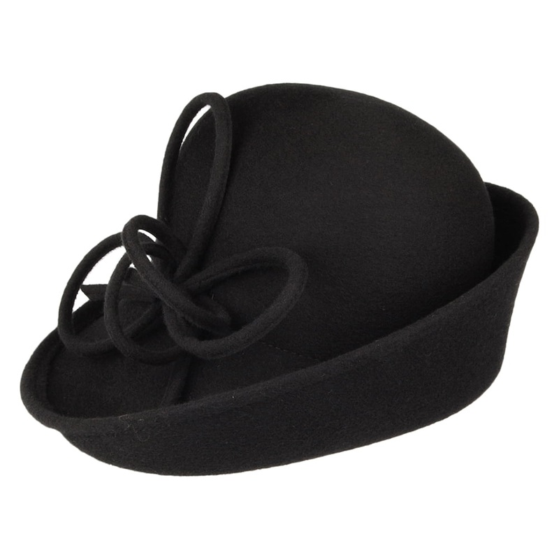 Whiteley Hats Caroline Cloche – Black 1-Size