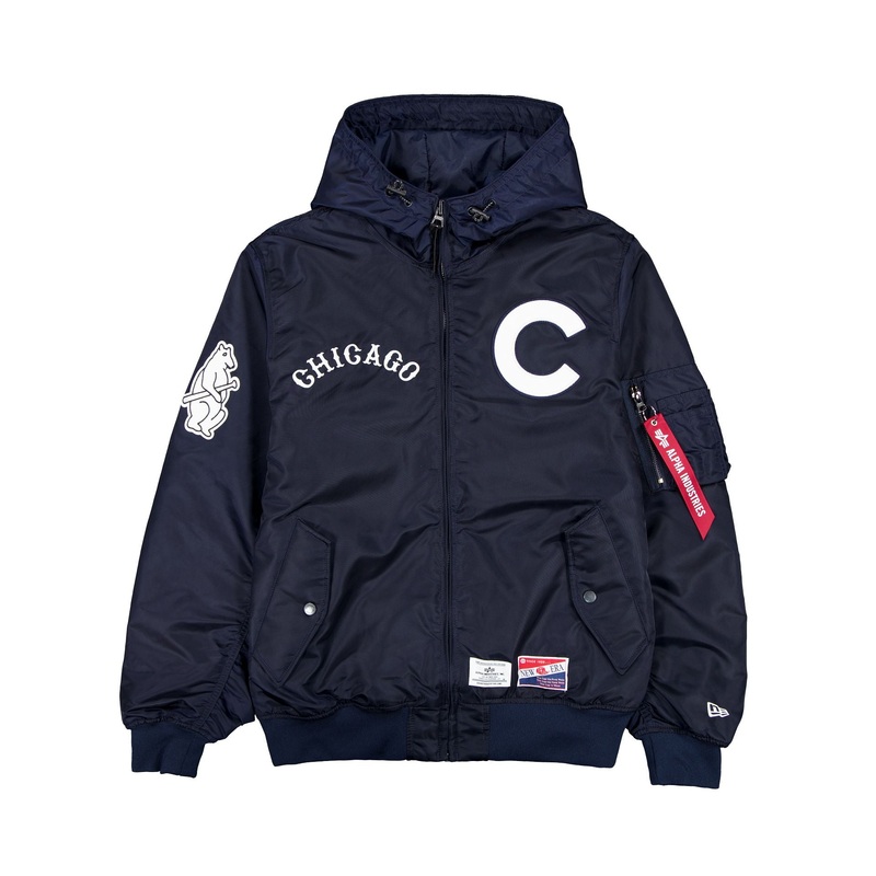 Alpha Industries x Chicago Cubs Cooperstown L-2B Hooded Bomber Jacket S