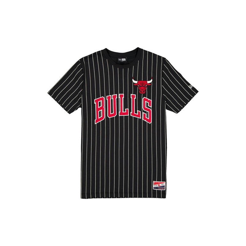 Chicago Bulls Throwback Pinstripe Wordmark T-Shirt S
