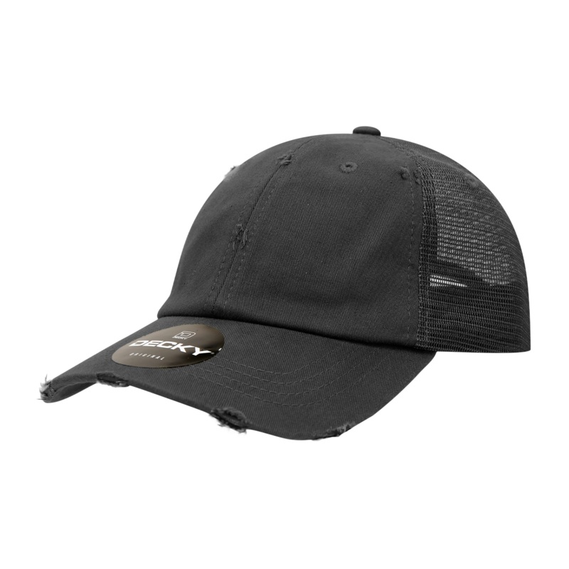Decky 110 6 Panel Low Profile Relaxed Vintage Trucker Cap – CASE Pricing Black