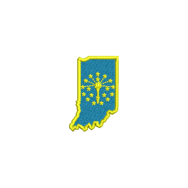 Indiana State Flag Map Default Title One Size