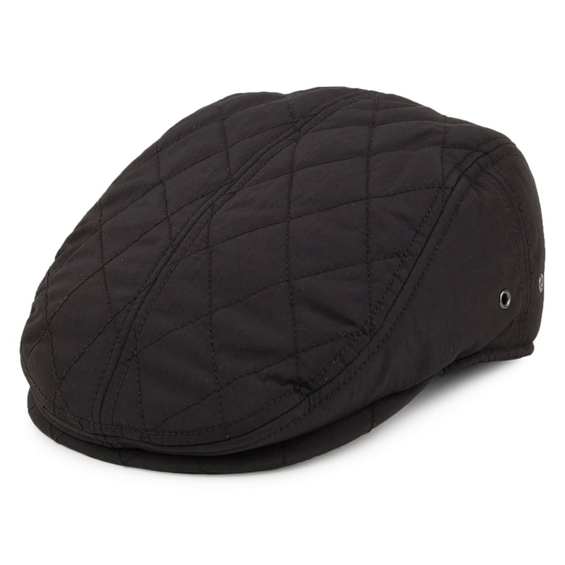 Kangol Hidden Layers Driving Flat Cap with Earlaps – Black S