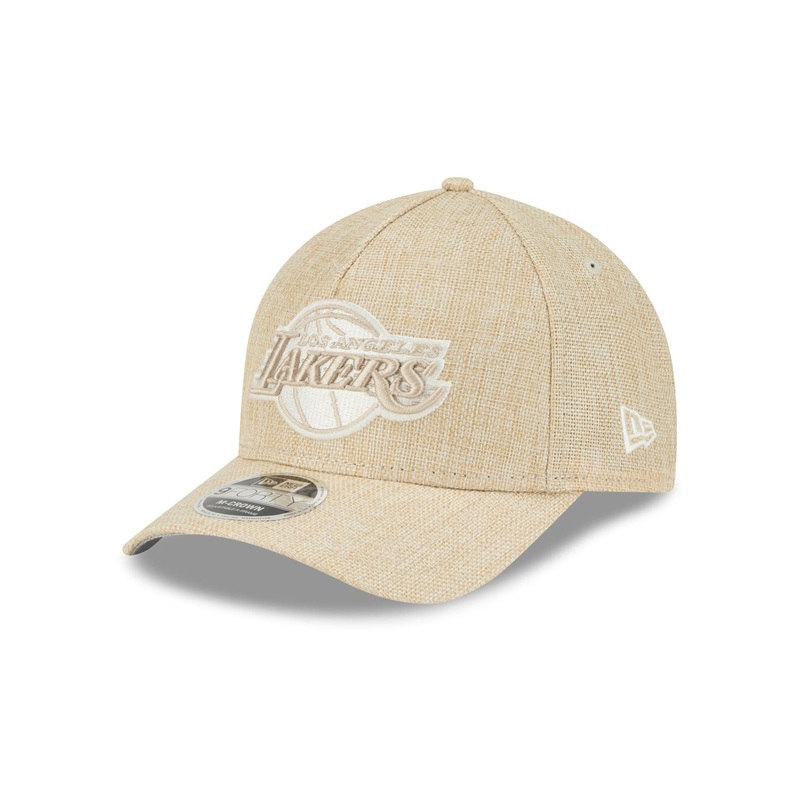 Los Angeles Lakers Cotton Weave Stone 9FORTY M-Crown A-Frame Snapback Hat One Size