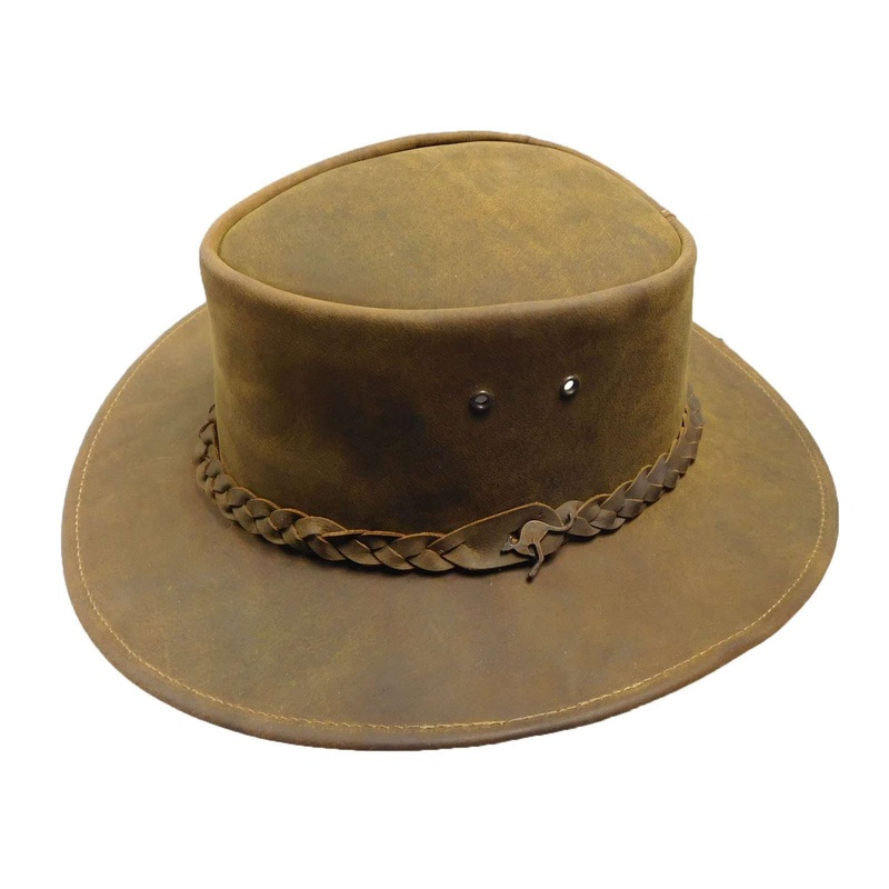 Nullarbor Leather Hat by Kakadu Australia – Ash Ash L