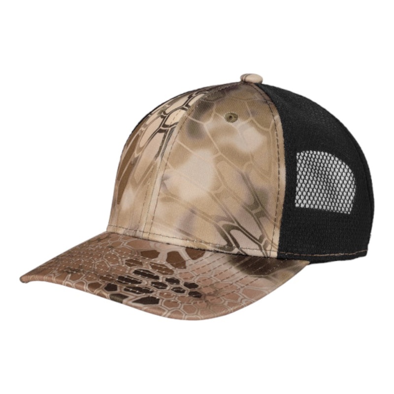 Port Authority C892 Performance Camouflage Mesh Back Snapback Cap Kryptek Highlander/Black