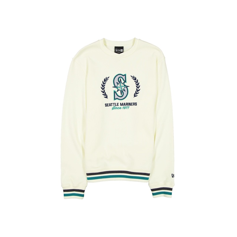 Seattle Mariners Throwback Chrome White Crewneck S