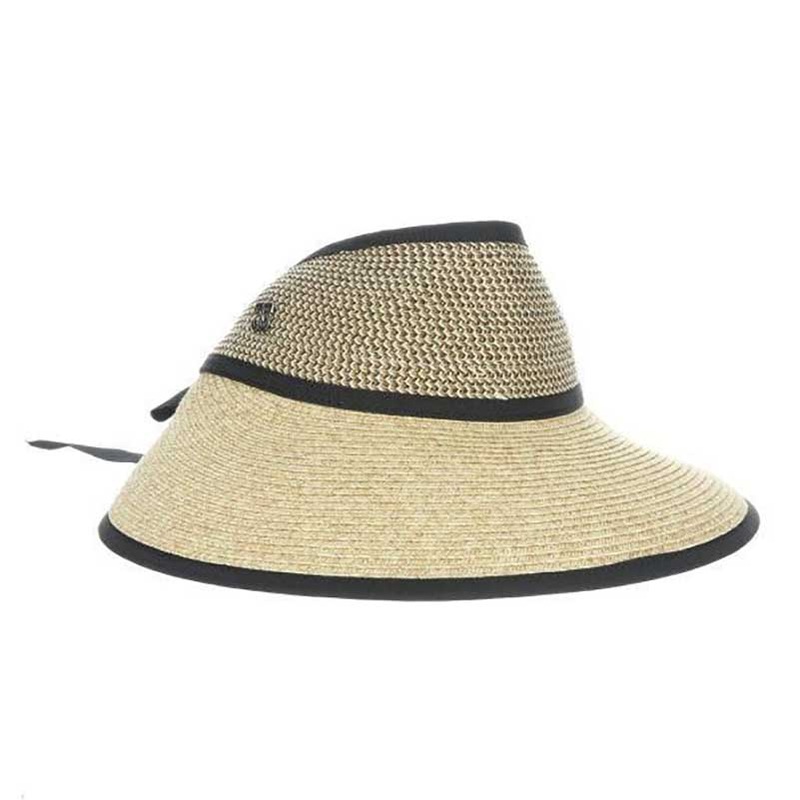 Unique Sun Visor Hat with Long Bow – Callanan Hats Natural M/L (58 cm)