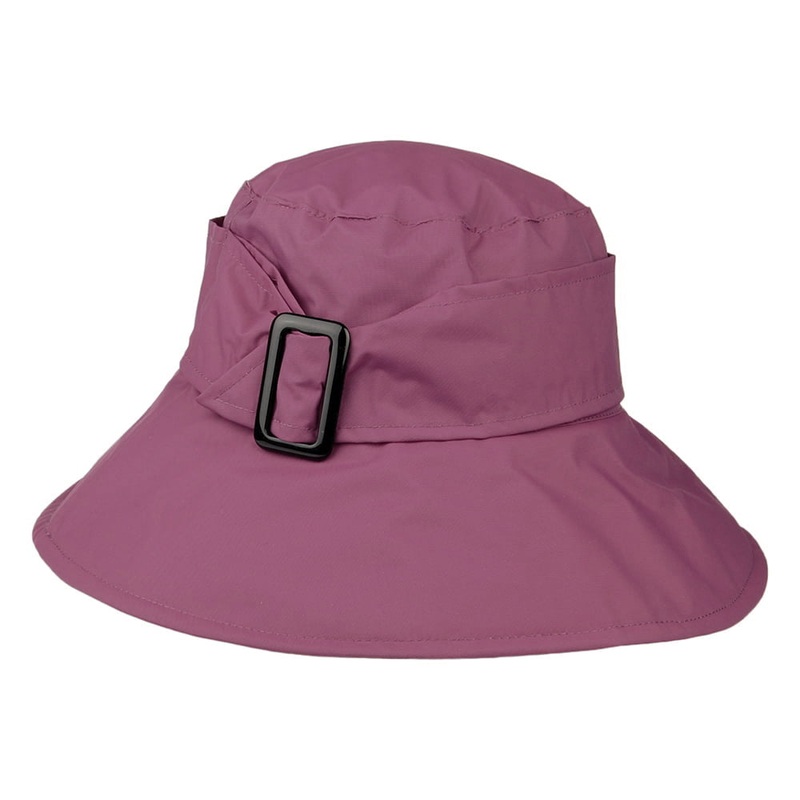 Whiteley Hats Water Resistant Rain Hat with Buckle – Wine Adjustable