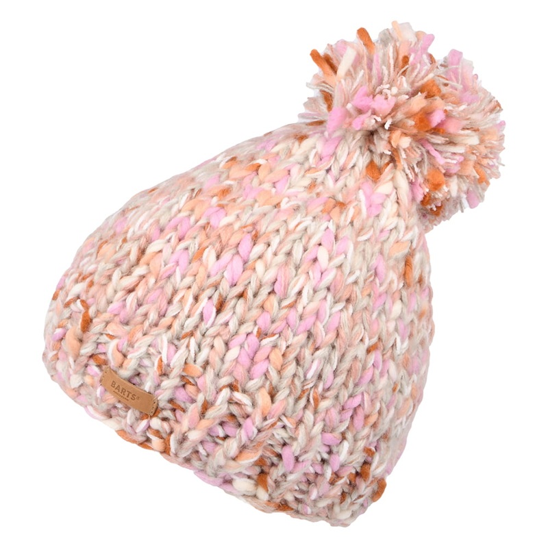 Barts Hats Muer Space-Dyed Bobble Hat – Cream-Pink 1-Size