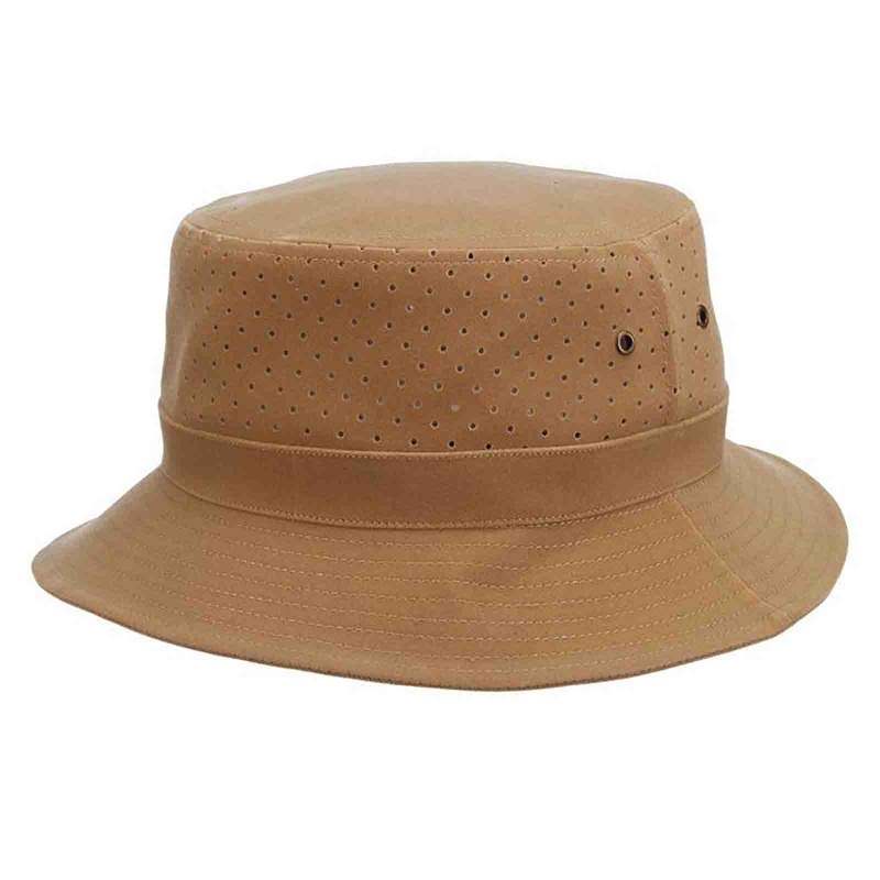 DPC Global Perforated Crown Bucket Hat Style Soaker Hat Natural S/M (22-22 1/2″)