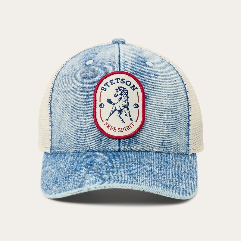 Free Spirit Trucker Hat Denim O/S