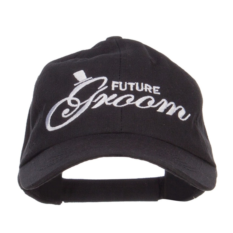 Future Groom Embroidered Washed Ball Cap Black One Size