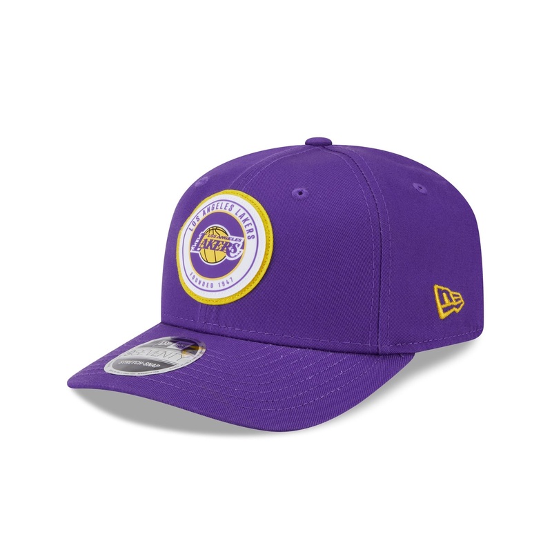 Los Angeles Lakers Circle Patch 9SEVENTY Stretch-Snap Hat One Size