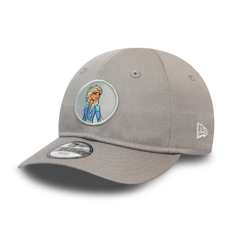 New Era Baby 9FORTY Elsa Baseball Cap – Disney Frozen Character Logo – Grey Infant 1-Size