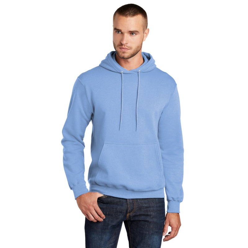 Port & Company PC78H Core Fleece Pullover Hooded Sweatshirt – Light Blue Light Blue S
