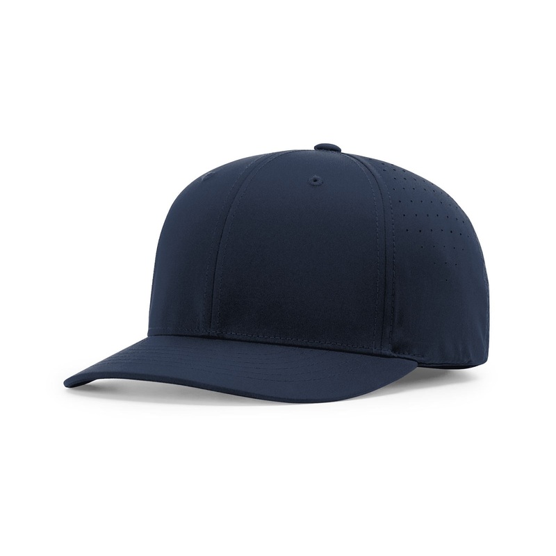 Richardson 743 Performance Ignite LT Laser Perforated Umpire Cap 2.5 Inch Bill Black SM-MD
