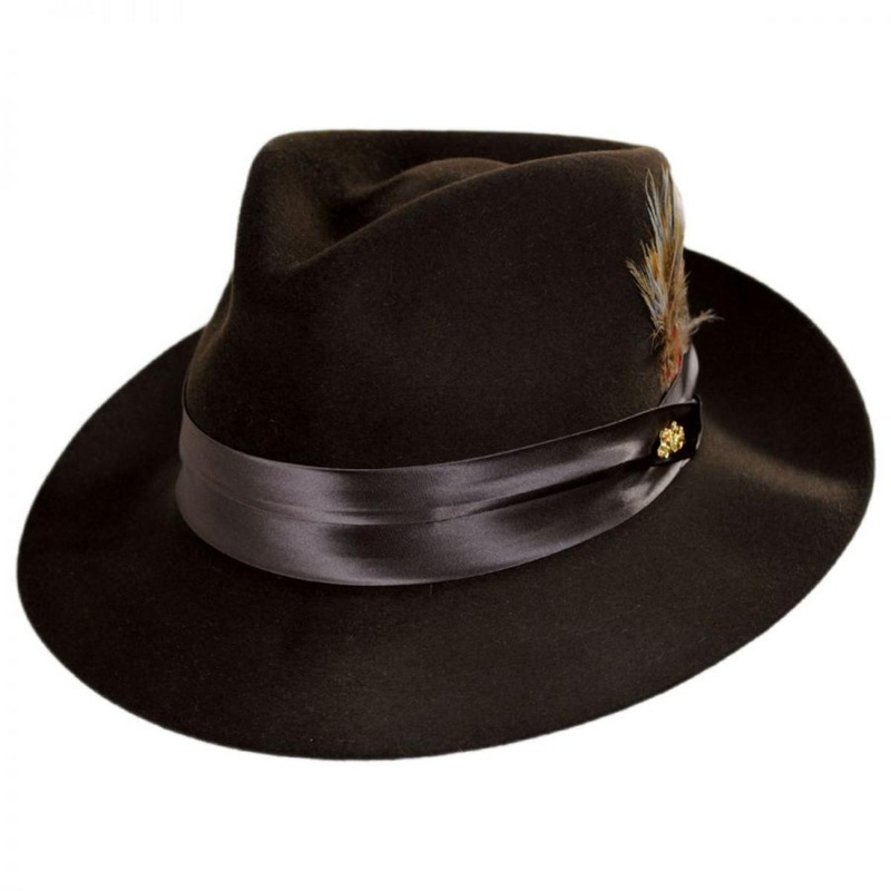 Temptation Fur Felt Fedora Hat CHOCOLATE 6 7/8