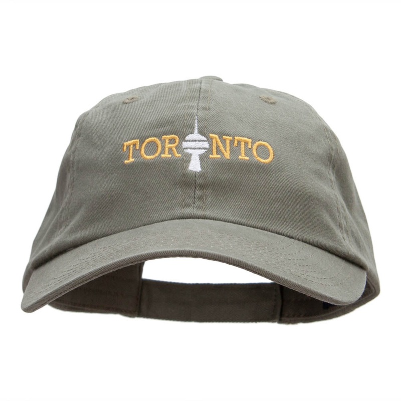 Toronto Embroidered Cotton Twill Cap Olive One Size